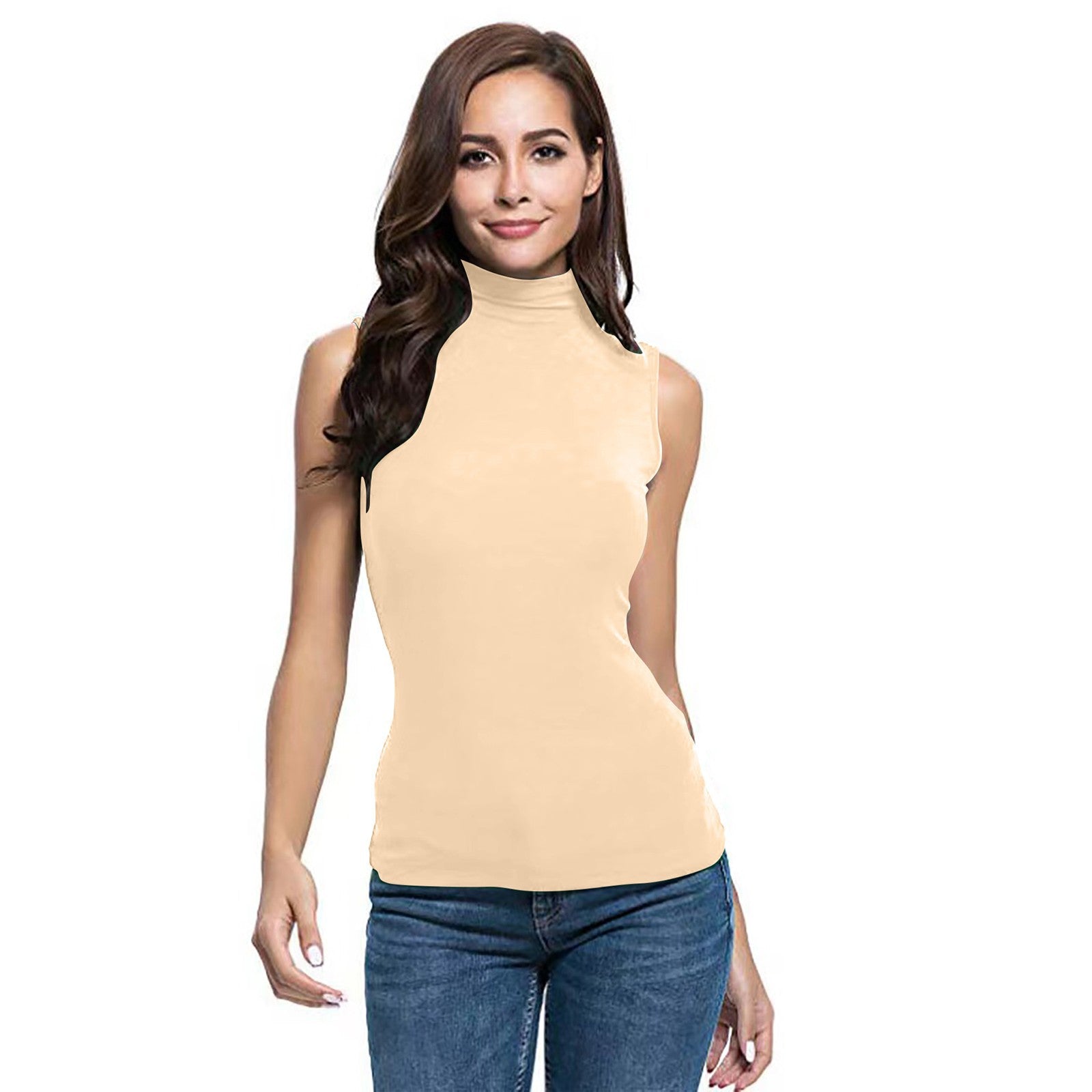 High-neck Slim-fit Sleeveless Casual Vest Viral Finds Hub