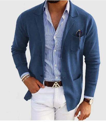 Business-Casual Printed Blazer With Double Buttons Viral Finds Hub