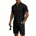 Men's Simple Casual Short-Sleeve Top And Shorts Set Viral Finds Hub