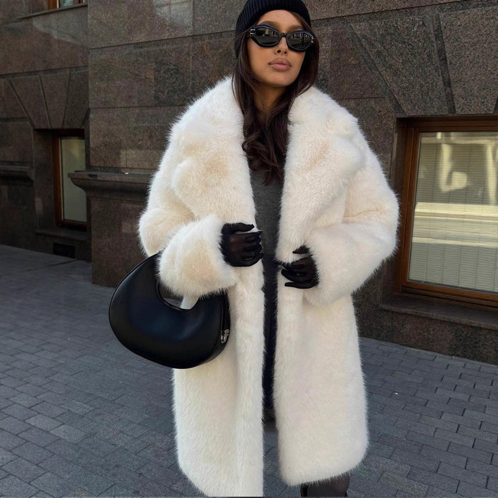 Women's Mid-length Fashion Artificial Wool Coat Viral Finds Hub