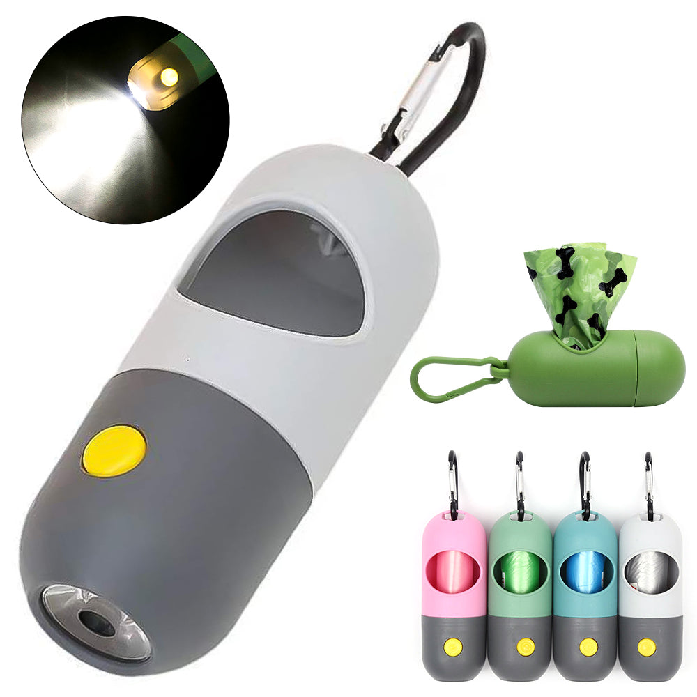 Led Light Pet Waste Bag Dispenser For Dogs Cats Dog Poop Scooper Bags Waste Bags Holder Dispensers Pet Clean Accessories Viral Finds Hub