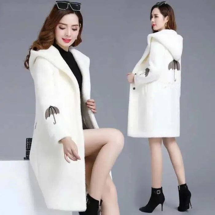 Wool Double-sided Fleece Coat Embroidery Thickening Viral Finds Hub
