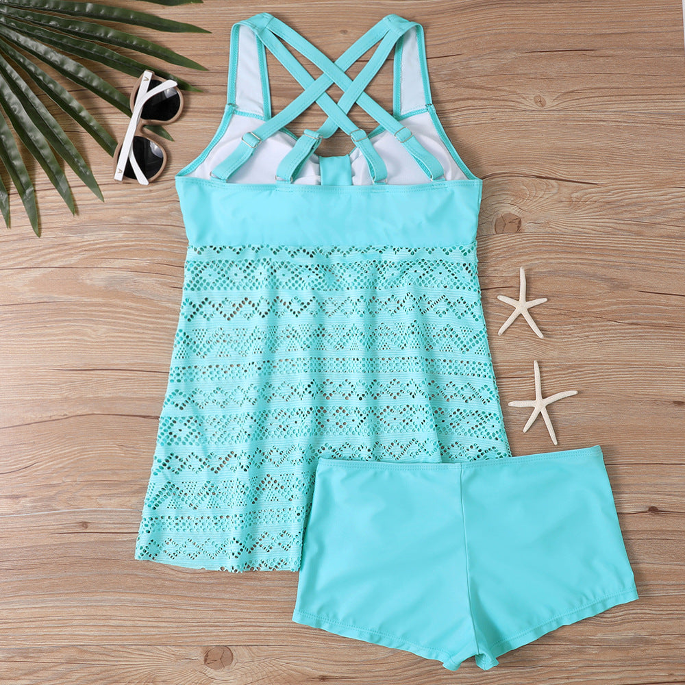 High Waist Plus Size Openwork Mesh Swimsuit Girl Viral Finds Hub