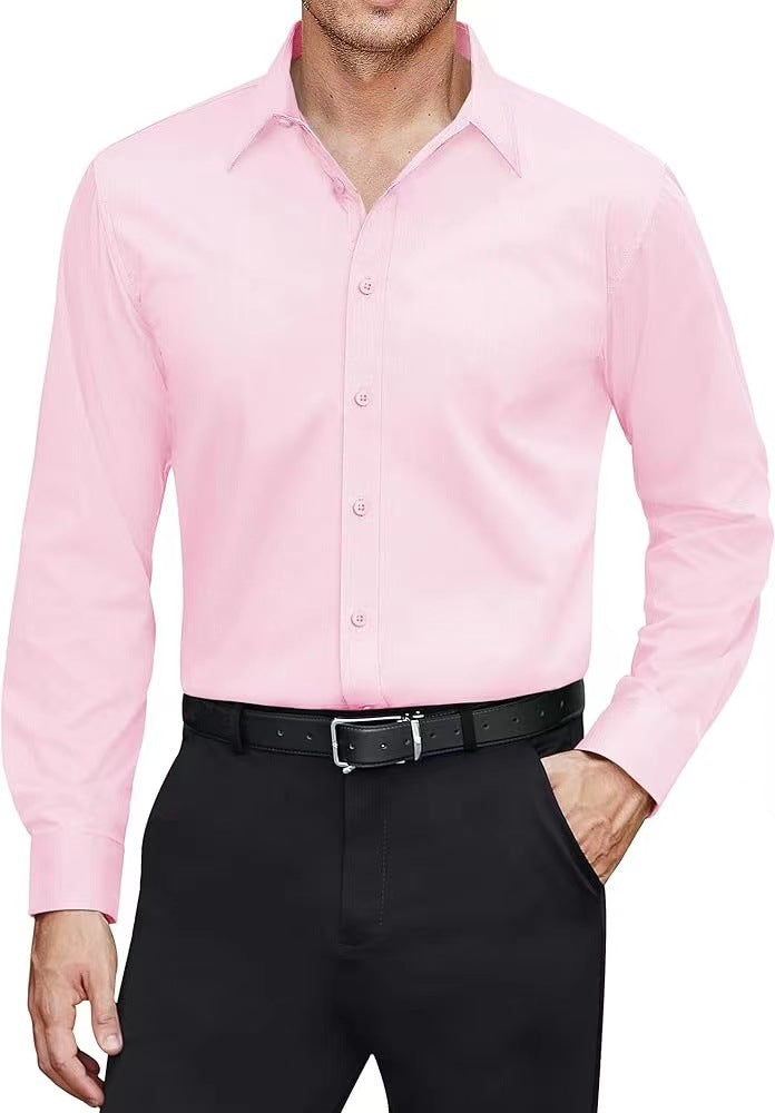 European And American Style Solid-color Men's Shirt Viral Finds Hub