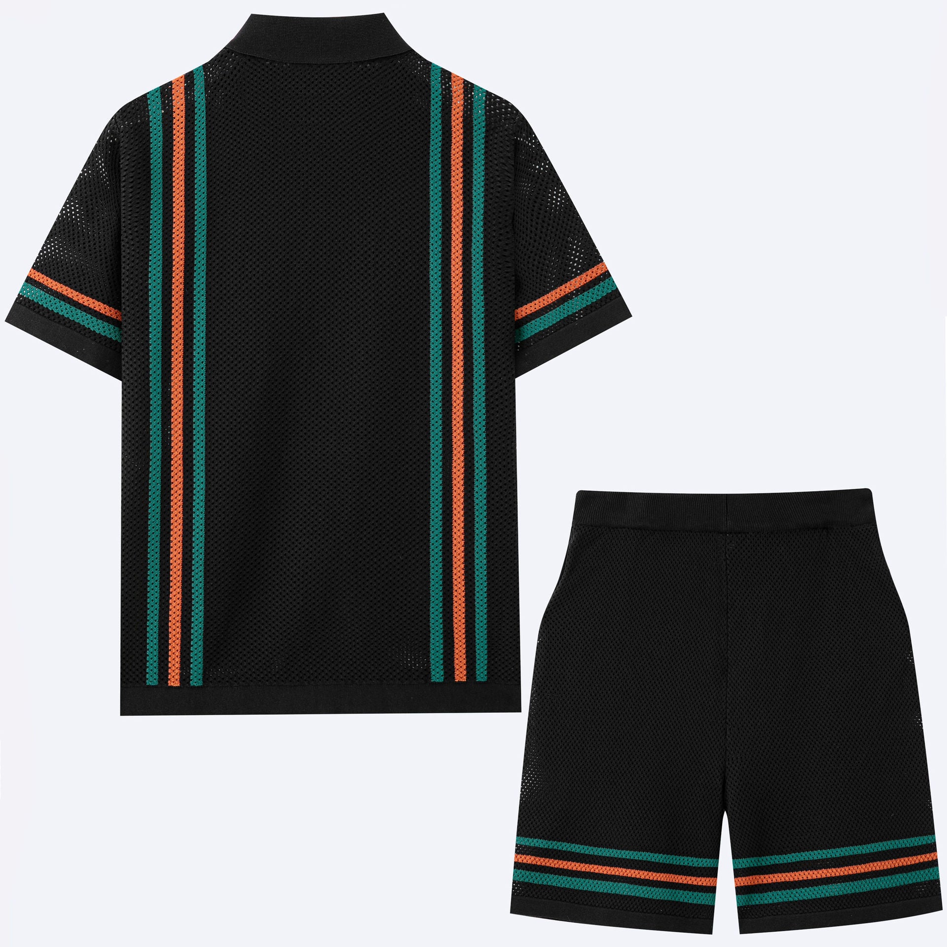 Men's Hollow-Out Short-Sleeve Knitted Sweater Set Viral Finds Hub