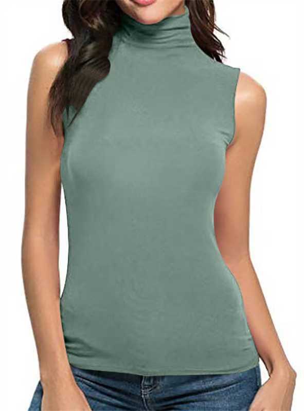 High-neck Slim-fit Sleeveless Casual Vest Viral Finds Hub