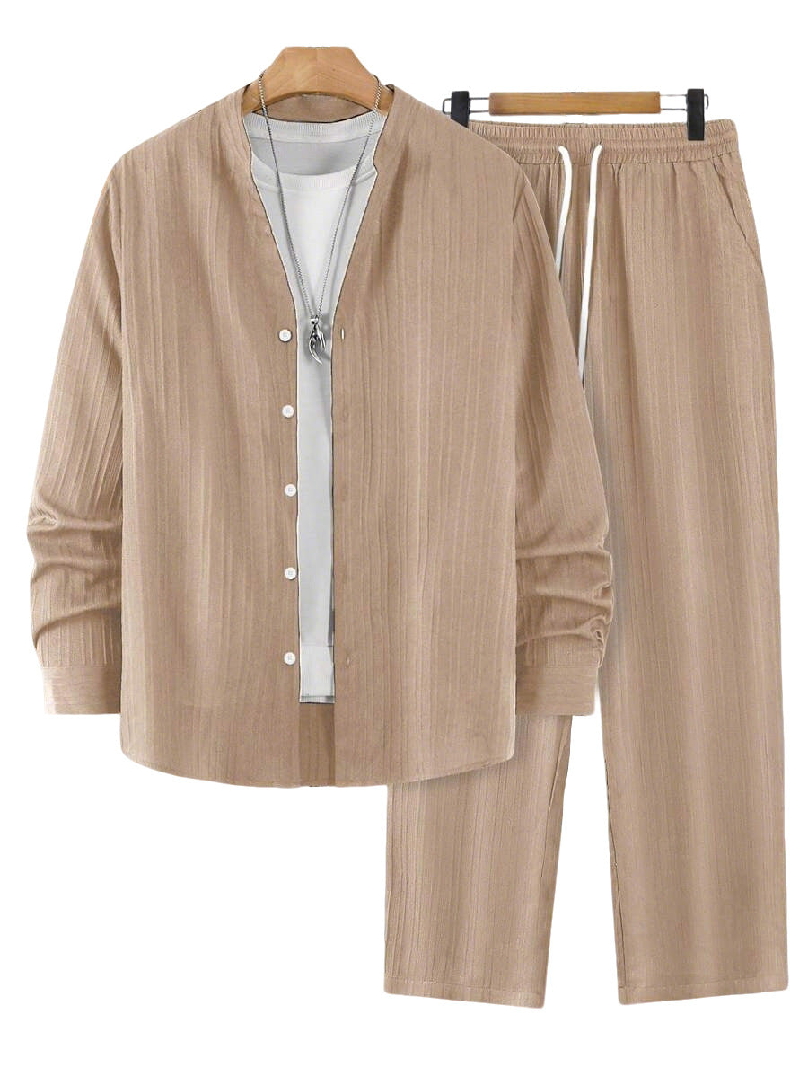 Solid-color Men's Casual Sport Two-piece Set Viral Finds Hub