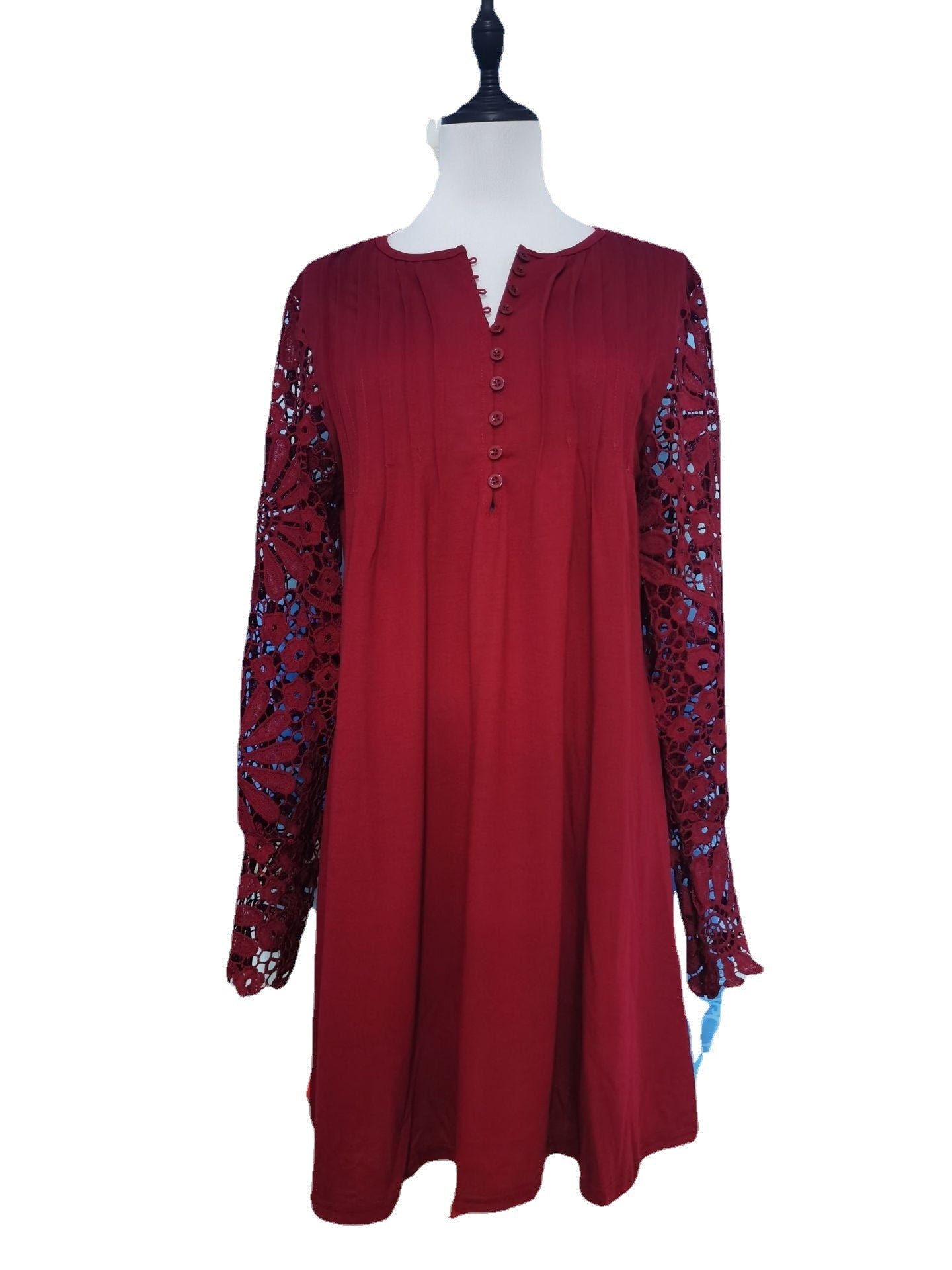 Women's Fashionable Elegant Lace Long Sleeve Dress Viral Finds Hub