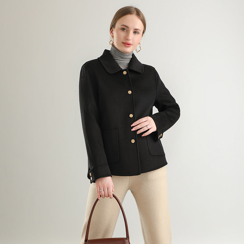 Autumn And Winter New Polo Collar Solid Color Coat For Women Viral Finds Hub